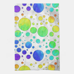 Rainbow Icy Polka Dot Pattern Handtuch