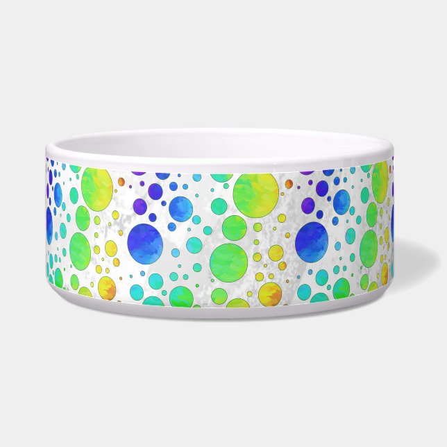 Rainbow Icy Polka Dot Pattern Napf (Rechts)