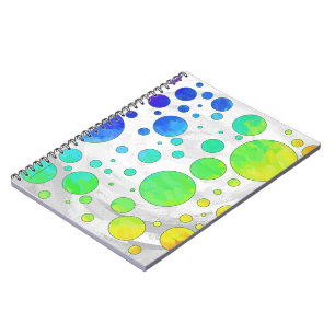 Rainbow Icy Polka Dot Pattern Notizblock