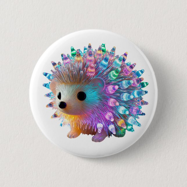 Rainbow Igel Delight Button (Vorderseite)