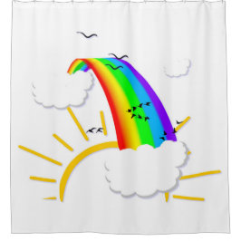 Rainbow Illustration Duschvorhang