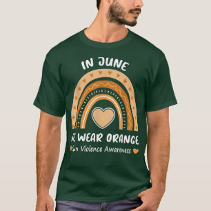 Rainbow Im Juni tragen wir Orange Gun Gewalt Aware T-Shirt