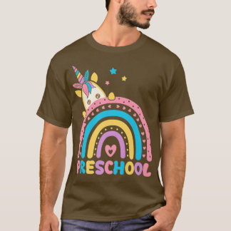 Rainbow im Vorschulalter Einhorn Zurück zum Schull T-Shirt