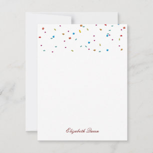 Rainbow Imitate Foil Confetti Einladung Stationery