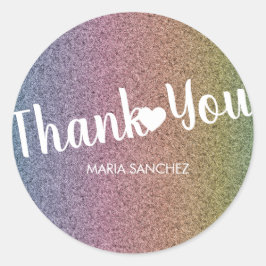 Rainbow Imitate Glitzer Pattern Nail Hair Business Runder Aufkleber