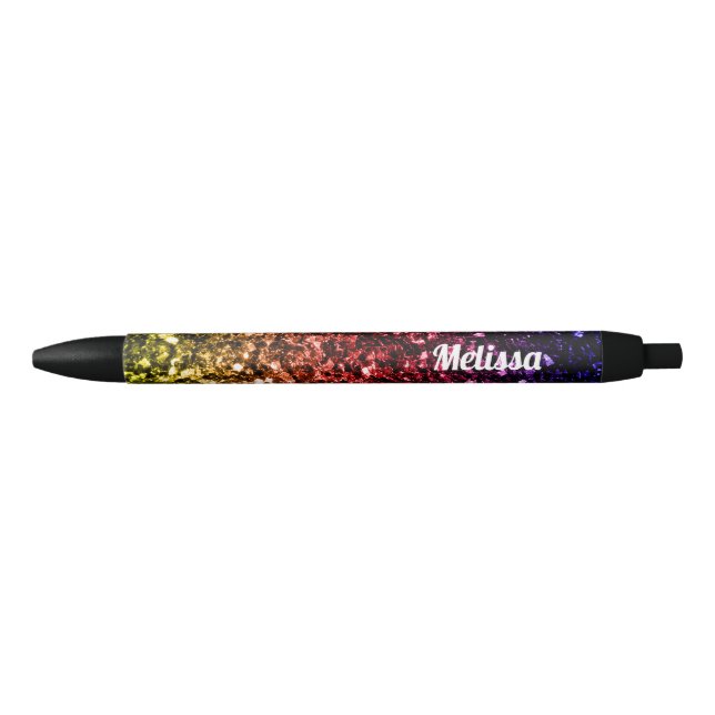 Rainbow Imitats Glitzer Glitzern personalisieren Kugelschreiber (Vorderseite)