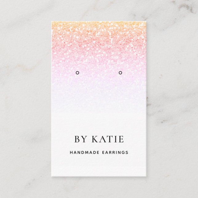 Rainbow Imitats Glitzer Oring Display Card Visitenkarte (Vorderseite)