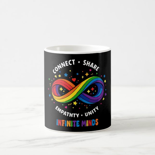Rainbow Infinity Neurodiversitäts-Symbol - Unendli Kaffeetasse (Mittel)