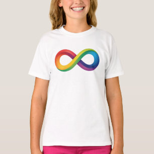 Rainbow Infinity Symbol Autismus ADHD Neuroversitä T-Shirt