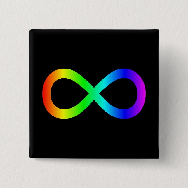 Rainbow Infinity-Symbol Button (Vorderseite)