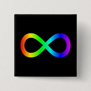 Rainbow Infinity-Symbol Button