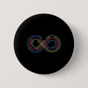 Rainbow Infinity Symbol Prix Autism Awareness Neu Button