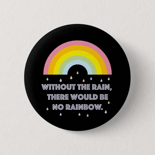 Rainbow Inspiration und Motivierend Zitat Button (Vorderseite)