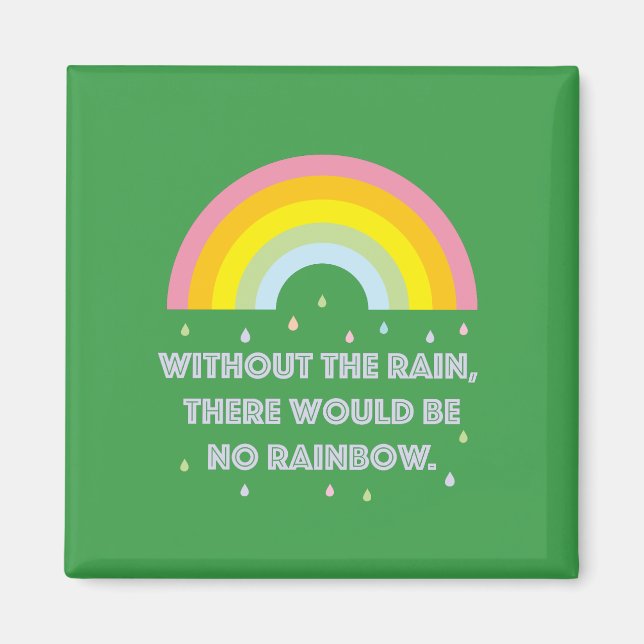 Rainbow Inspiration und Motivierend Zitat Magnet (Vorne)