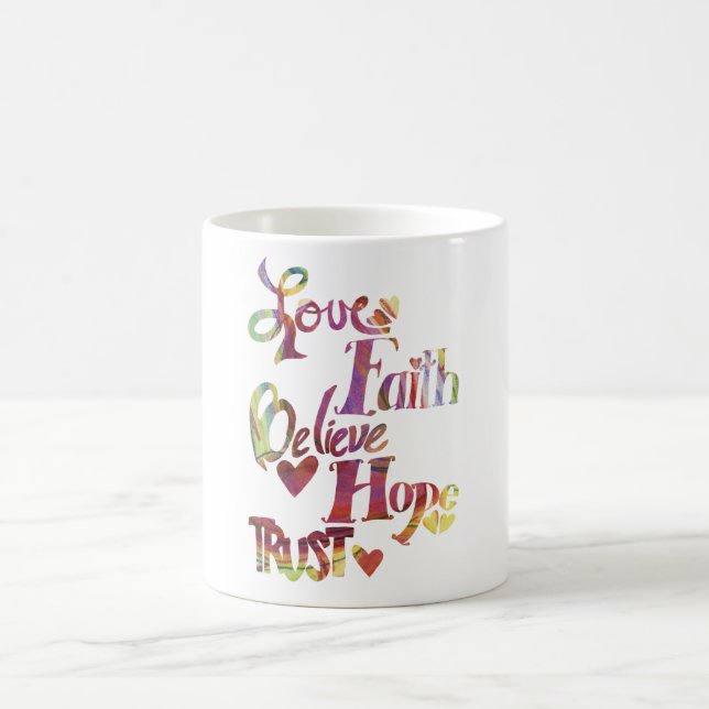 Rainbow Inspiration Words Tasse (Mittel)