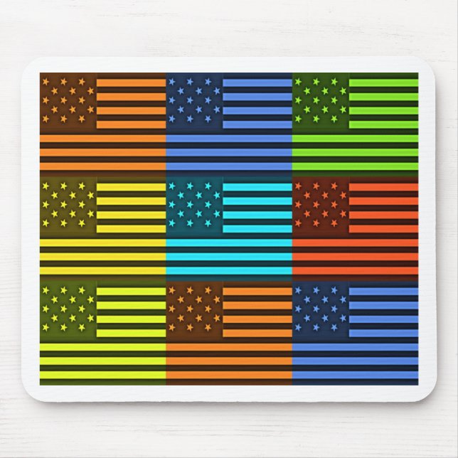 Rainbow-Inspiriert amerikanisches Motif-Flag-Desig Mousepad (Vorne)