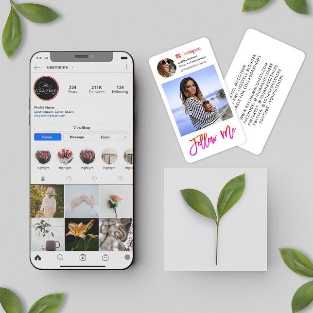 Rainbow Instagram Foto Social Media Visitenkarte (Von Creator hochgeladen)