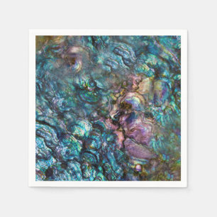 Rainbow Iridescent Abalone Beach Sea Muschel Serviette