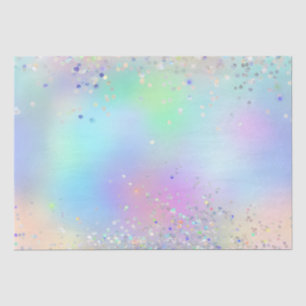 Rainbow Iridescent Foil and Holographic Glitzer Seidenpapier