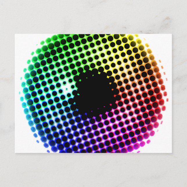 Rainbow Iris Unicorn Comic der Augenfarbe Postkarte (Vorderseite)