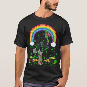 Rainbow Irish Kleeblatt Ostrich Bird St Patrick's  T-Shirt