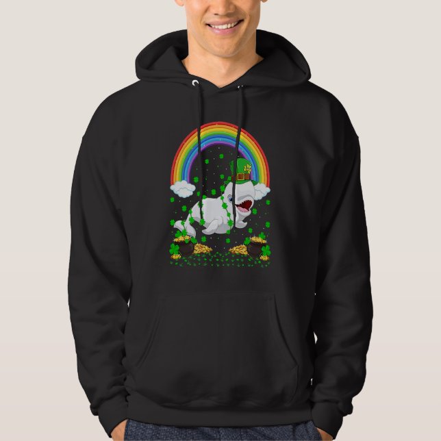Rainbow Irish Shamrock Beluga Whale St Patrick's D Hoodie (Vorderseite)