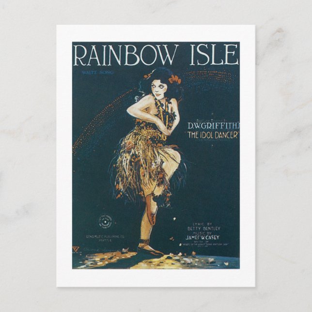 Rainbow Isle Vintag Songbook Cover Postkarte (Vorderseite)