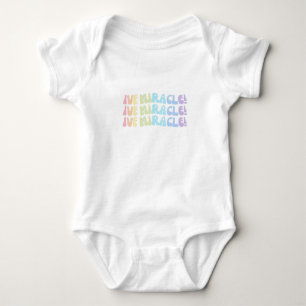 Rainbow IVF MIRACLE Preppy Infertilivement Awarene Baby Strampler