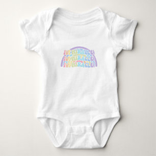 Rainbow IVF MIRACLE Preppy Infertilivement Awarene Baby Strampler