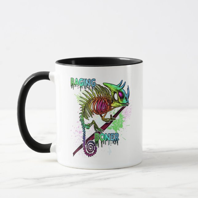 Rainbow Jacksons Chameleon Skeleton Raging Tasse (Links)
