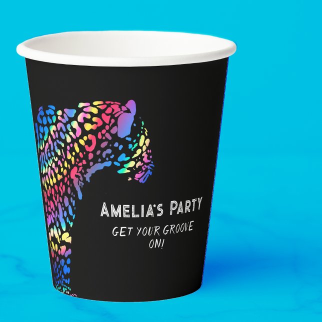 Rainbow Jaguar Personalisiertes Party Pappbecher (Von Creator hochgeladen)