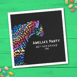 Rainbow Jaguar Personalisiertes Party Serviette