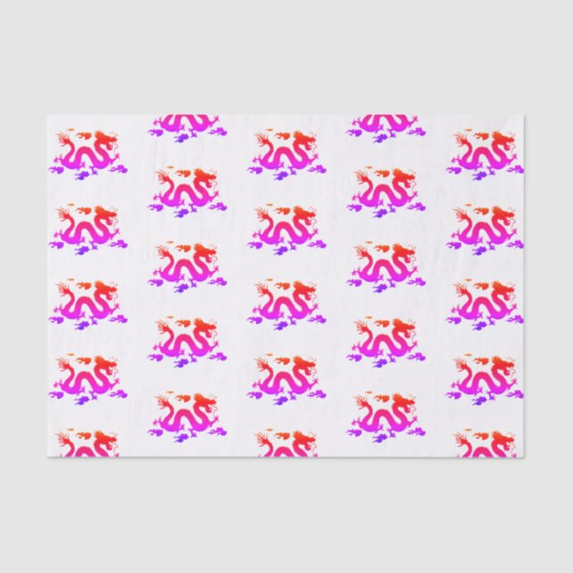 Rainbow JAPANESE Dragon Tissue Seidenpapier (Vorderseite)