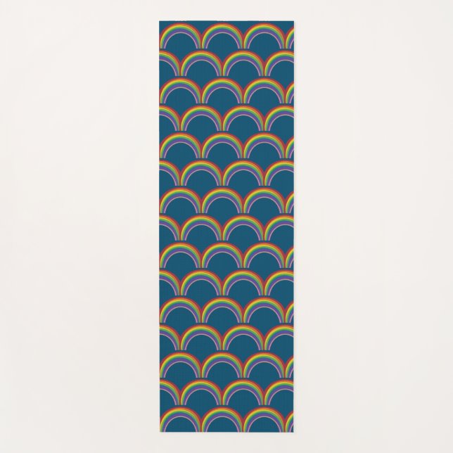 Rainbow Japanese Fan Yogamatte (Vorderseite)