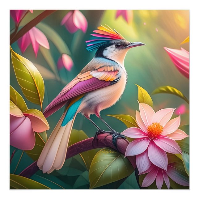 Rainbow-Jay Fantasy Bird Fotodruck (Vorne)