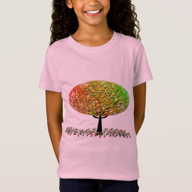 Rainbow Jelly Bean Sweet Trees T-Shirt (Vorderseite)