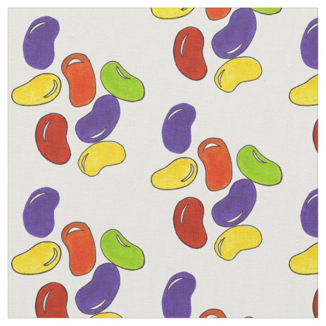 Rainbow Jellybos Jelly Bean Beans Candy Fabric Stoff (Nahaufnahme)