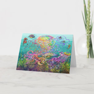 Rainbow Jellyfish Card Karte