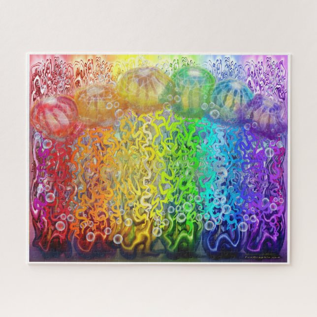Rainbow Jellyfish Tentacles Puzzle (Horizontal)