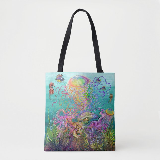 Rainbow Jellyfish Tote Bag (Vorderseite)