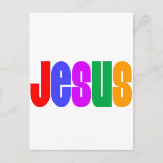 Rainbow Jesus Postkarte