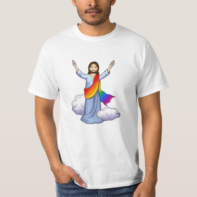 Rainbow Jesus T-Shirt (Vorderseite)