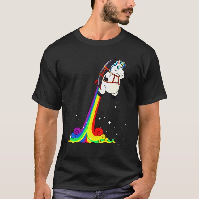 Rainbow Jetpack Tierpuppe T-Shirt (Vorderseite)
