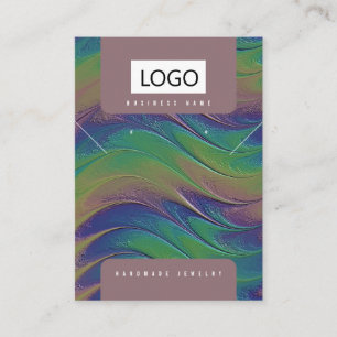 Rainbow Jewelrings Ohrringe Necklace Display Card Visitenkarte