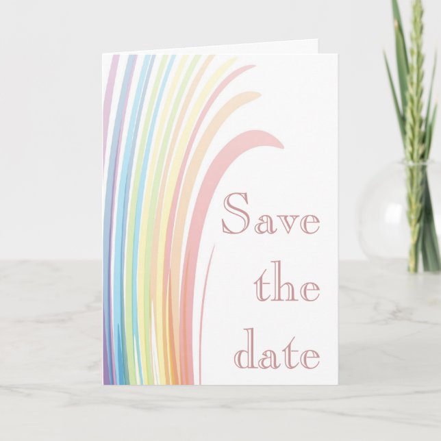 Rainbow Joy Save the Date Card Ankündigung (Vorderseite)