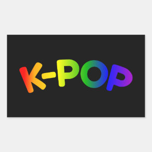 Rainbow-K-Pop-Aufkleber Rechteckiger Aufkleber