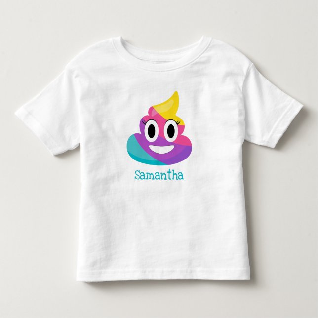 Rainbow Kack Emoji Kleinkind T-shirt (Vorderseite)