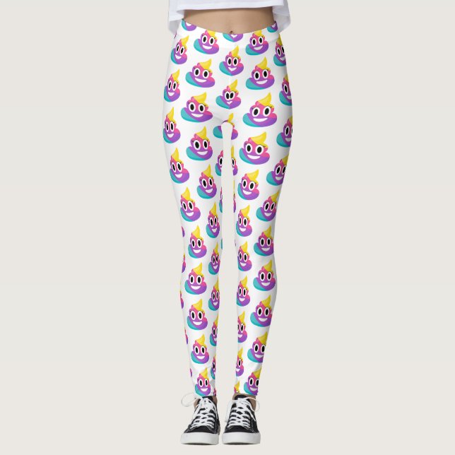 Rainbow Kack Emoji Leggings (Vorderseite)