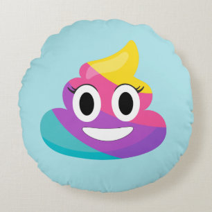 Rainbow Kackend Emoji Pillow Rundes Kissen