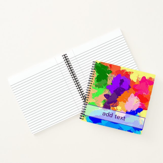 Rainbow Kaleidoscope Butterfliegen Notizbuch (Innenseite)